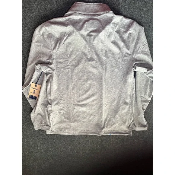 New Chubbies Gray Long Sleeve 1/4 Zip Long Sleeve Shirt Mens M Poly/Spandex - Picture 9 of 11